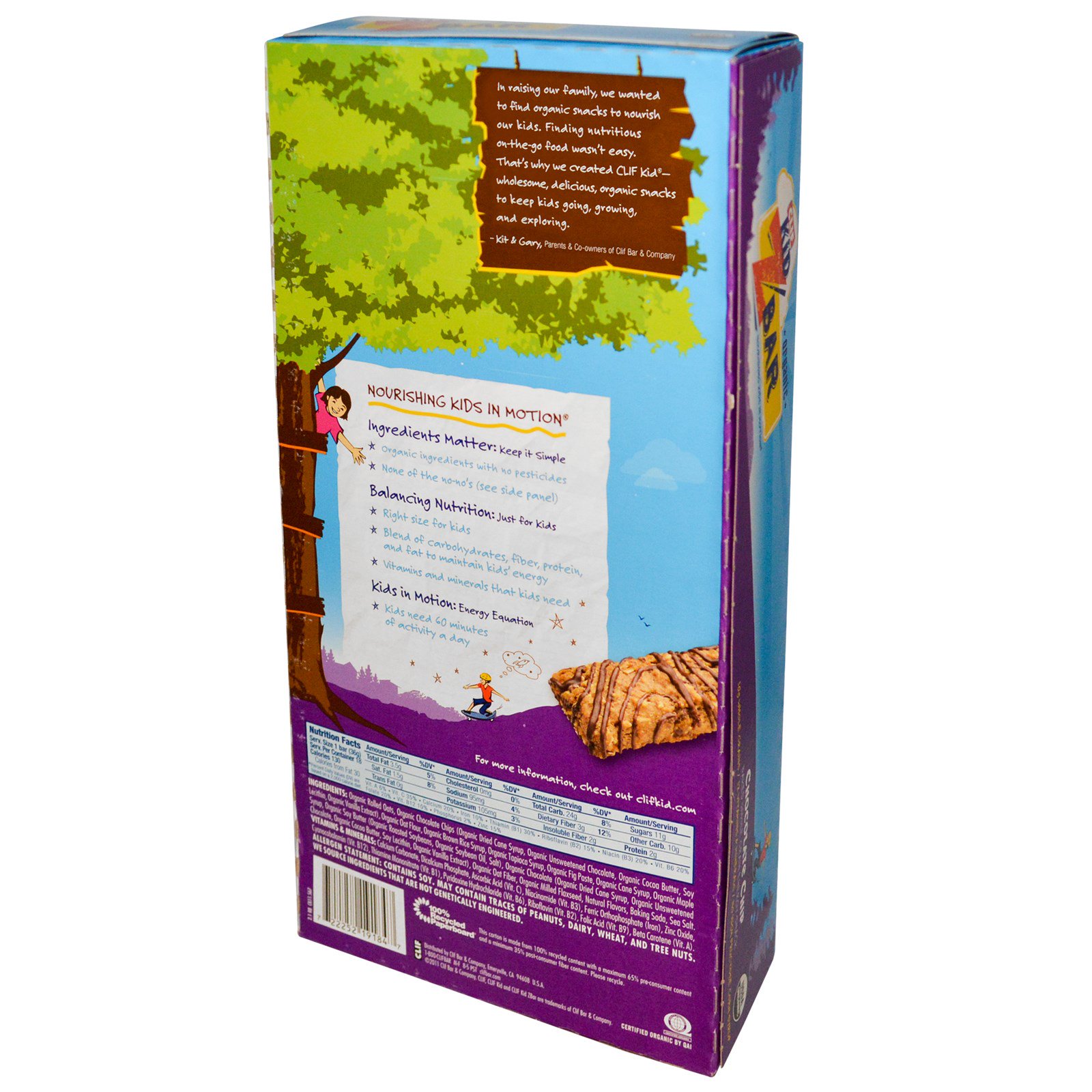 Clif Bar Kid Organic Z Chocolate Chip 18 Bars 127 Clif Bar Kid Organic Z Chocolate Chip 18 Bars 127