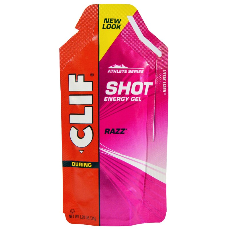Clif Bar, Shot Energy Gel, Razz, 24 Packets, 1.20 oz (34 g) Each iHerb