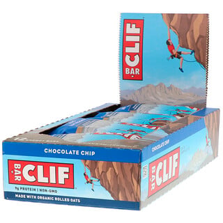 Clif Bar, Barra Energética, Pedaços de Chocolate, 12 Barras, 68 g (2,40 oz) Cada