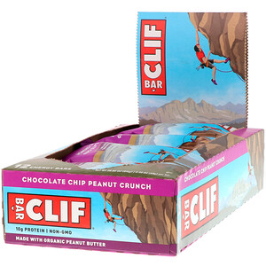 Отзывы о Клиф бар, Energy Bar, Chocolate Chip Peanut Crunch, 12 Bars, 2.40 oz (68 g) Each