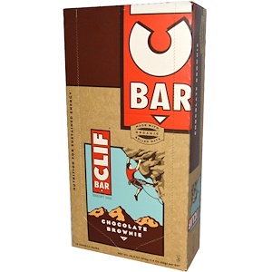 Clif Bar, Energy Bar, Chocolate Brownie, 12 Bars, 2.4 oz (68 g) Each