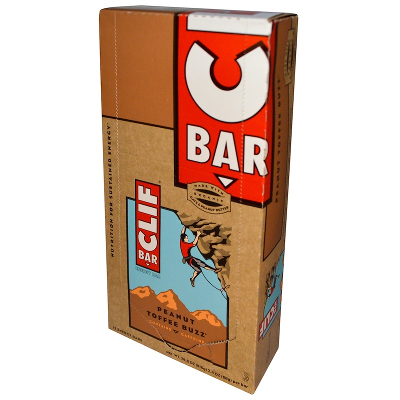 Clif Bar, Energy Bar, Peanut Toffee Buzz, 12 Bars, 2.4 oz (68 g) Each