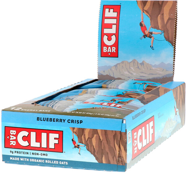 Clif Bar‏, لوح الطاقة Energy Bar، مقرمش مع التوت البري، 12 لوح، 2.40 أوقية (68 غرام) لكل منها