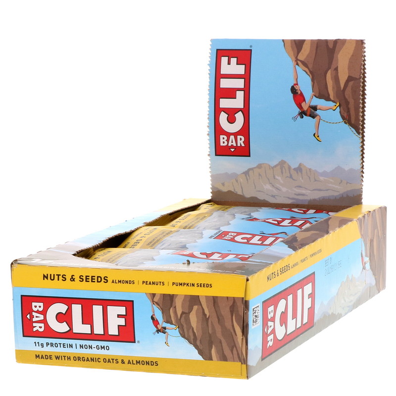 Clif Bar, Energy Bar, Nuts & Seeds, 12 Bars, 2.40 oz (68 g) Each iHerb