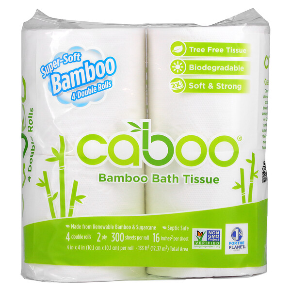 Bamboo Bath Tissue, 4 Double Rolls