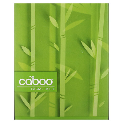 Caboo Мягкие и устойчивые ткани для лица, 90 двухслойных салфеток для лица, 8,3 X 7,8 дюйма