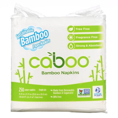 Купить Caboo Бамбуковые салфетки, 250 бумажных салфеток