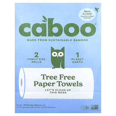 Product Image for Caboo, Tree Free Paper Towels, 2 Rolls