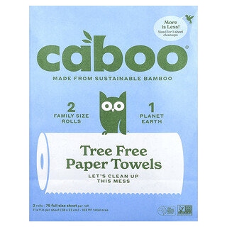 Caboo, Toallas de papel sin árboles, 2 rollos