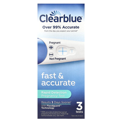 Product Image for Clearblue, Fast & Accurate, Rapid Detection Pregnancy Test, 3 Tests