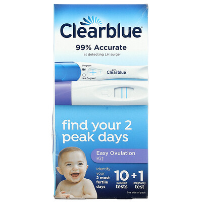 Clearblue Easy Ovulation Kit, 10 тестов на овуляцию + 1 тест на беременность