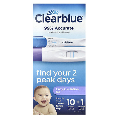 Product Image for Clearblue, Easy Ovulation Kit, 10 Ovulation Tests + 1 Pregnancy Test
