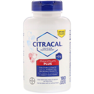 Citracal, 升级版优效维生素 D3 包衣锭，180 片装