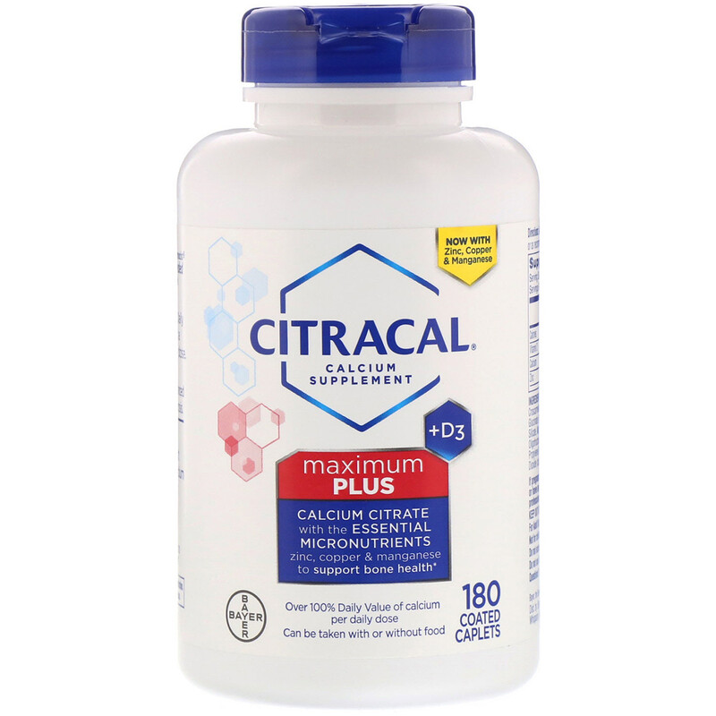 Citracal, Maximum Plus +D3, 180 Coated Caplets - iHerb