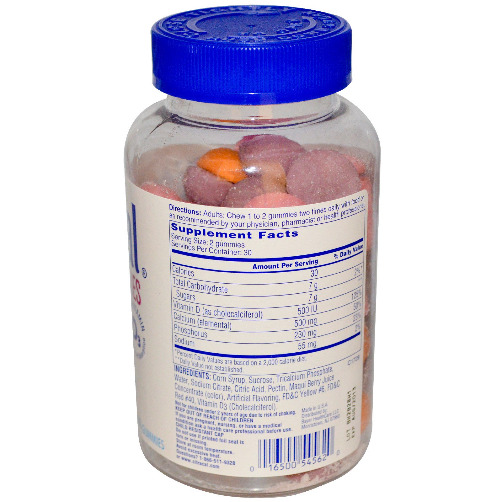 Citracal, Calcium Gummies, with Vitamin D3, Cherry, Orange & Berry, 60 Gummies iHerb