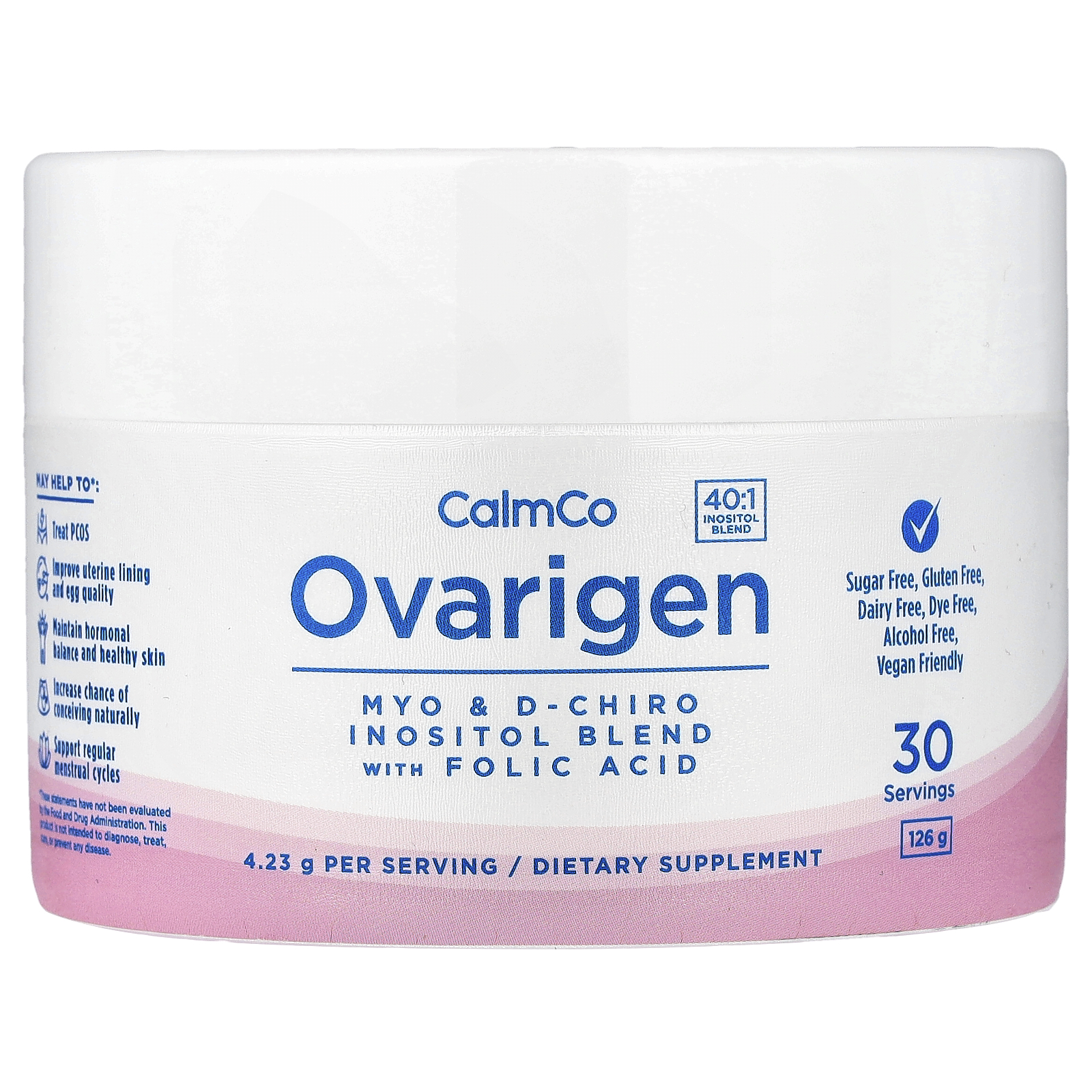 Ovarigen Myo & D-Chiro Inositol Blend With Folic Acid, 126 g