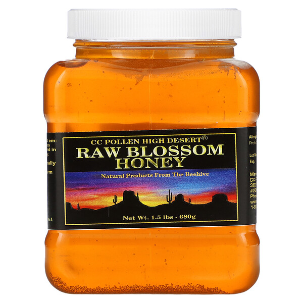 C.C. Pollen, Raw Blossom Honey, 1.5 lbs (680 g)