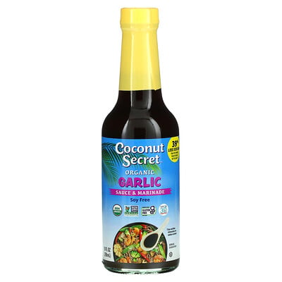 Coconut Secret органический чеснок, соус и маринад, 296 мл (10 жидк. унций)