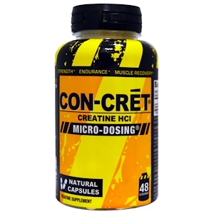 Con-Cret, Креатин HCI, 48 натуральных капсул