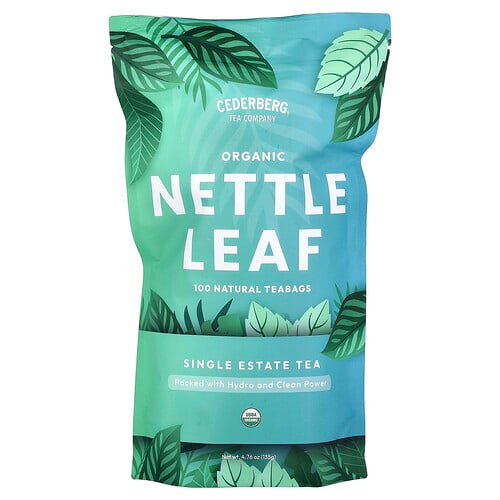Cederberg Tea Co, Frunză de urzică organică, fără cofeină, 100 de plicuri de ceai natural, 4,76 oz (135 g)