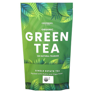 Cederberg Tea Co, Teh Estet Tunggal, Teh Hijau Organik, 100 Uncang Teh Asli, 7.76 oz (220 g)