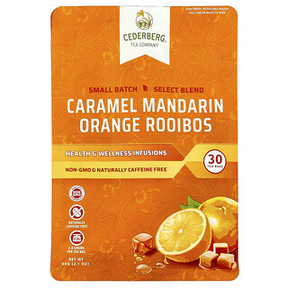 Cederberg Tea Co, Rooibos con caramelo y mandarina, Sin cafeína, 30 bolsitas de té, 60 g (2,1 oz)