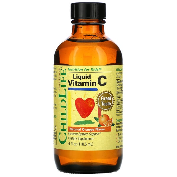 ChildLife, Essentials, витамин C в жидкой форме, натуральный апельсиновый вкус, 118,5 мл (4 жидк. унции)