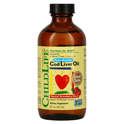 ChildLife Pure Arctic Cod Liver Oil Natural Strawberry 8 fl oz (237 ml)