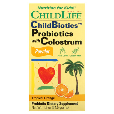 

ChildLife Essentials ChildBiotics Probiotics with Colostrum Powder Tropical Orange 1.2 oz (34.5 g)