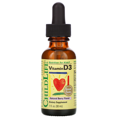 ChildLife Витамин D3, вкус натуральных ягод, 30 мл (1 жидк. унция)