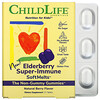 ChildLife, Elderberry Super-Immune SoftMelts, Suplemento de saúco para la salud inmunitaria, Sabor a bayas naturales, 27 comprimidos