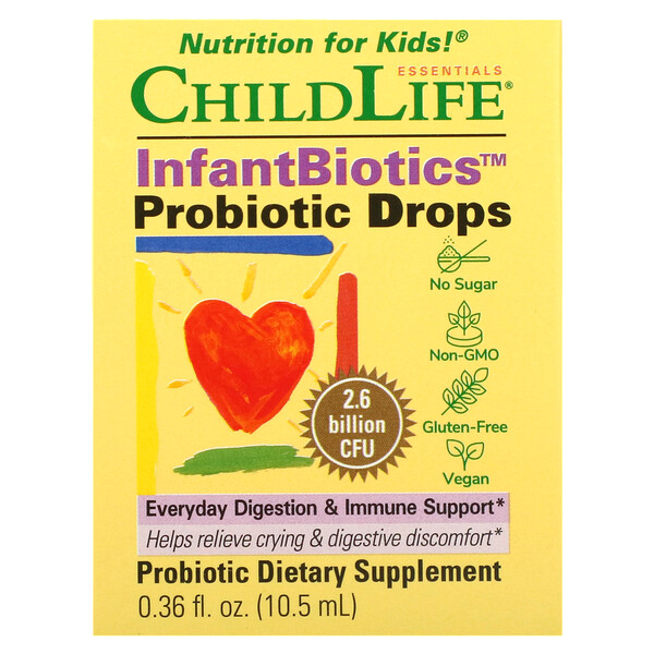 ChildLife Essentials‏, Essentials, InfantBiotics, Probiotic Drops, 2.6 Billion CFU, 0.36 fl oz (10.5 ml)