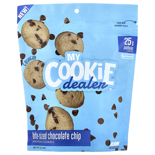 My Cookie Dealer Protein Bite-Sized Protein Cookies, Chocolate Chip, 5 oz (142 g)
