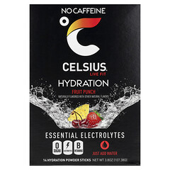 Live Fit, Hydration, Essential Electrolytes, без кофеїну, фруктовий пунш, 14 зволожувальних стіків-стіків, 7,76 г (0,27 унції)