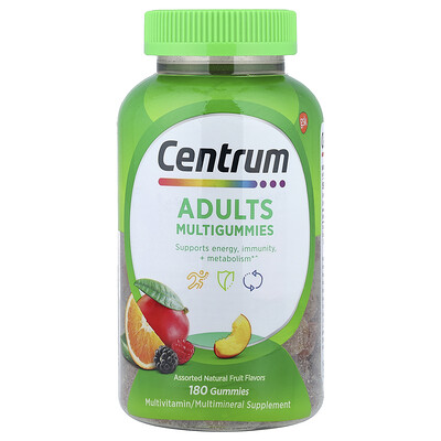 Product Image for Centrum, Adults Multigummies, Assorted Natural Fruit , 180 Gummies