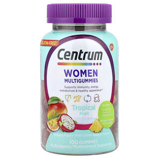 سينترم‏, أقراص Multigummies للنساء ، فواكه استوائية ، 100 علكة