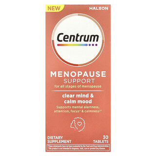 Centrum, Menopause Support, Clear Mind & Calm Mood, 30 Tablets