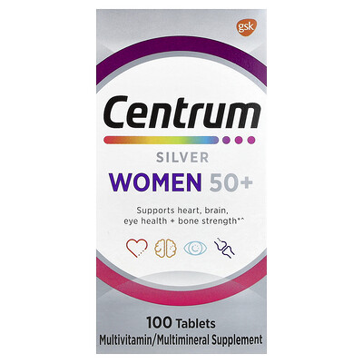 Product Image for Centrum, Silver Women 50+ Multivitamin, 100 Tablets
