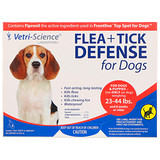 Vetri-Science, Защита от блох и клещей для собак 23-44 фунтов, 3 аппликатора по 0.045 жидких унций каждый отзывы