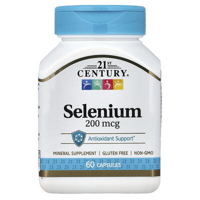 21st Century, Selenio, 200 mcg, 60 cápsulas