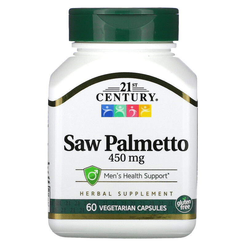 21st Century, Saw Palmetto, 450 mg, 60 Vegetarian Capsules iHerb