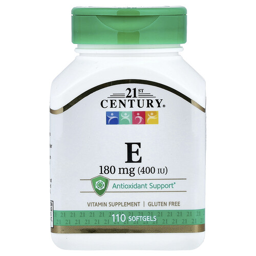 21st Century, ビタミンE、180mg（400 IU）、ソフトジェル110粒