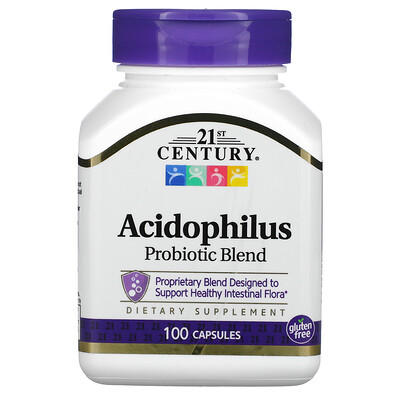 

21st Century Смесь пробиотиков Acidophilus, 100 капсул