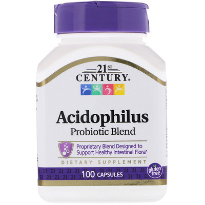 21st Century Смесь пробиотиков Acidophilus, 100 капсул