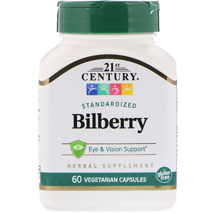 Отзывы о 21 Сенчури, Standardized Bilberry, 60 Vegetarian Capsules