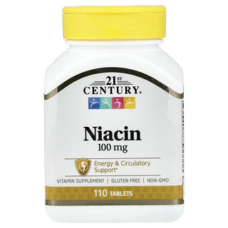 21st Century, Niacine, 100 mg, 110 comprimés
