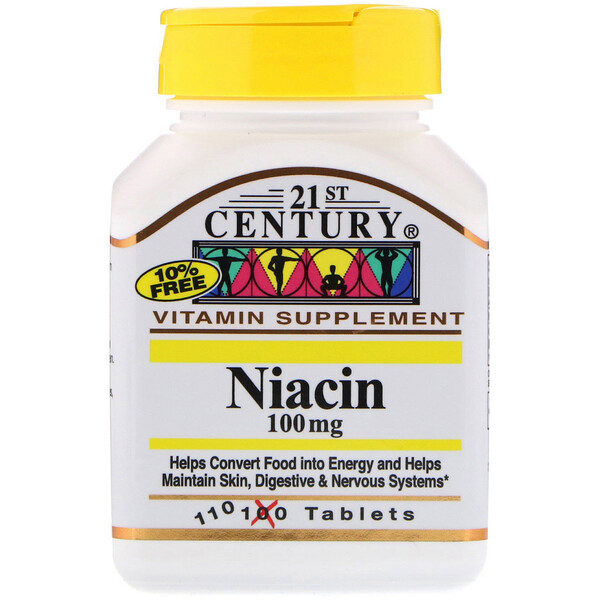 Niacin, 100 mg, 110 Tablets