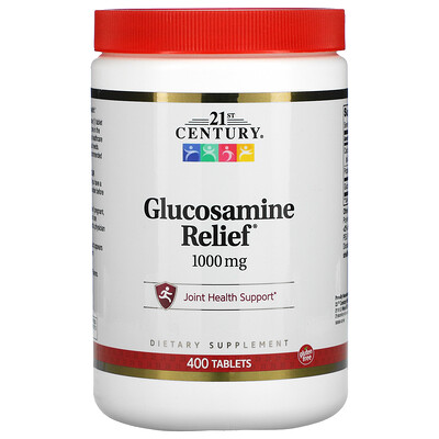 

21st Century Glucosamine Relief, 1000 мг, 400 таблеток