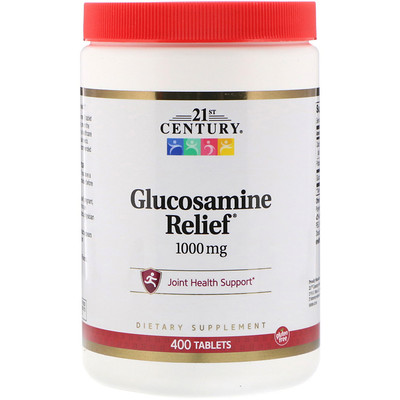 21st Century Glucosamine Relief, 1000 мг, 400 таблеток