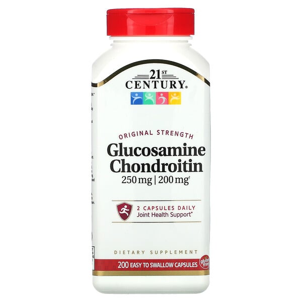 Glucosamine / Chondroitin, Original Strength, 250 mg / 200 mg, 200 Easy to Swallow Capsules